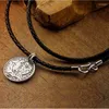 Chains 3mm Width Real Silver Vintage Simple Classical Leather Chain Necklace S925 Weave Neclaces For Man Woman