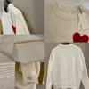 AM I Paris Amis Designer Maglione Amiswater Maglione Felpa con cappuccio invernale Felpa spessa Jacquard A-word Red Love Heart Pullover Uomo Donna Amiparis 2BUT