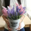 Flores decorativas romântico provence lavanda flor seda artificial grão simulação de plantas aquáticas casamento decoração para casa