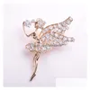 Moda anjo gril forma broche de alta qualidade temperamental noiva broches delicado e bonito pequena liga jóias entrega gota dhlhc