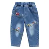 Jeans ienens 2-9 år barn pojkar kläder mager jeans klassiska byxor barn denim kläder långa bottnar baby boy casual byxor 230413