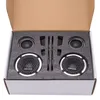 FreeShipping Car Audio Modified Three-way Tweeter 35 " Midrange Speaker Combination Kit Treble with Aluminum Boxes Support Shell Rnjd