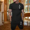 Survêtements pour hommes Y2k Cotton Summer Mens Sportwears Marque T-shirts Ensembles Streetwears Shorts Tees Casual Outfits Male Oversized Set 230412