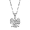 Anhänger Halsketten Krone Polnisches Symbol Adler Halskette Europäischen Amerikanischen Modeschmuck Für Frauen Metall Abzeichen Charme Dekorationen Großhandel