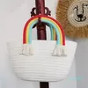 HBP Women Beach Bags Handbags Crossbody Fashion top Purses Rainbow cloud straw Clutch shoulder bags