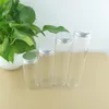 Storage Bottles 12PCS/lot 150ml/200ml/240ml/260ml Glass Silver Screw Cap Cute Jar Vials DIY Craft Transparent Container