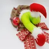 Decorações de Natal Natal Engraçado Ladrão Burlap Stealer Design Home Front Door Legs Wreath Hoop Xmas Decor 231109