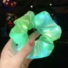 Luminous Scrunchies LED Hairband Ponytail Holder Headwear Women Girls Elastic Satin Silky Scrunchy Tie Rope Hair Accessories FY3457 ss0413