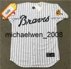 Mich28 Custom 44 Hank Aaron 1969 Home Baseball Jersey