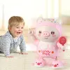 Rattles Mobiles Upgraded Electronic Pets Pig Dancing Toy Doll Electric Lighting Music Twisting Swing Left And Right Walking Cute Smart 231113