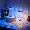 Tafellampen 3/16 kleuren LED kristallamp kleine taille touch touch romantische diamanten sfeer licht USB herstelbare nacht voor slaapkamer