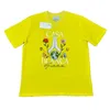 남자 T 셔츠 디자이너 Tshirt Casablanc Fashing Yellow Casual Man Clothing Street 티셔츠 테니스 클럽 Casa Blanca Shorts 슬리브 옷 그래픽 티