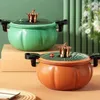 Double Boilers 5L Pumpkin Micro Pressure Pot Soup Multifunctional Non Stick Gas Stove Universal Kitchen Tools