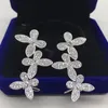 Stud Earrings Cubic Zirconia Pave Yellow Stone Butterfly Ear Cuff For Women Party Jewelry Brincos