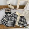 Clothing Sets Baby Long Sleeve Clothes Set Infant Girl Plaid Cardigan Skirts 2pcs Suit Kids Coat Princess Toddler Outfits