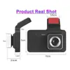 ترقية Dash Cam 24H Car DVR Cameras 1080p فيديو مسجل سيارة مزدوجة عدسة سوداء Box Dashcam Camcorder مرآة المسجل