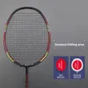 Raquetes de badminton dupla face max tention 35lbs ultraleve 9u 58g raquetes de badminton amarradas 100% fibra de carbono raquete ofensiva velocidade esportes 231102