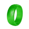 Anneaux de mariage motif écailles de poisson Silicone Sport extérieur 8.7MM largeur bandes de caoutchouc hypoallergénique anneau Flexible hommes Anillo Hombre