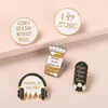 Brooches 5-6PCS/SET Sentence Letter Math Enamel Pin Comfort Encourage Word Music Lover Badge Accessories Backpack Gift Wholesale