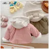 Coat Unisex Baby Coats Think Hoodied Soild Warm Birthday Year 1-5 Yrs Boy Girls Winter Toddler Clothes Elegant Kids Jackets Tops 231110