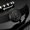 Relógios de pulso Oulm Marca Exclusiva Esportes Masculino Preto Quartzo Ponteiro Vermelho Silicone Strap Rodada Engrenagem Relógio Relogios Masculinos de Luxo Original