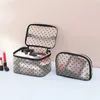 Borse cosmetiche 1 PZ 5 PZ Love Makeup Borsa a rete Sacchetti portatili con cerniera da viaggio per accessori Home Office Cosmet 231113