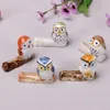 Suporte japonês de pauzinho de cerâmica armazenamento fofo coruja descanso para animais criativos de formato criativo portador de caneta multifuncional decorativa