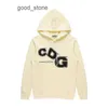 Heren Hoodies Sweatshirts Designer Com Des Garcons Sweatshirt Mockneck Cdg Play Big Heart Hoodie Volledige ritssluiting Beige Merk Essentialhoodies 8 PI3F