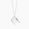 Jewelry Necklace Love Key Necklace s925 sterling silver light luxury small high simple approx necklace