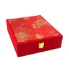 Jewelry Pouches Velvet Wedding Storage Holder Box 7.5x9x2.3inch Soft Touch With Lock For Mother Girlfriend Wife