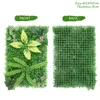 Fleurs décoratives 23x15 pouces vert fausse plante panneaux muraux feuilles artificielles toile de fond pour jardin extérieur décor maison verdure
