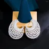 Stud Earrings Bilincolor Luxury Micro Inlaid Zircon Banquet Dress