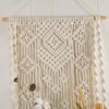 Tapestry Macrame, mensola da parete, fioriera, appendiabiti, per piante, decorazione fatta a mano in stile Boho con bella corda e