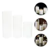 Titulares de vela 3 pcs queimador copo transparente granel velas perfumadas titular decorativo vidro flor seca