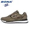 Scarpe antinfortunistiche BONA Designers Scarpe da ginnastica alla moda in pelle nabuk Uomo Scarpe casual da esterno Uomo Sapato Masculino Krasovki Zapatos De Hombre 231113