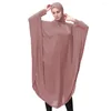 Vêtements ethniques Ramadan Femmes musulmanes Capuchon Hijab Robe Prière Vêtement Long Khimar Robe Abaya Couverture complète Eid Djellaba Robe Islamique Burka