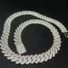 12mm S925 Vvs d Color Moissanite Cuban Link Chains Hip Hop Jewelry Diamond Necklace Bracelets for Men