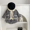 Clothing Sets Baby Long Sleeve Clothes Set Infant Girl Plaid Cardigan Skirts 2pcs Suit Kids Coat Princess Toddler Outfits