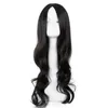 Parrucche Cosplay Parrucca nera Fei-Show Fibra sintetica resistente al calore Lunghi ricci Linea media Capelli Costume Cosplay Halloween Carnivel Donna Parrucchino 230413