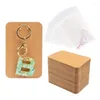 Jewelry Pouches F42F Keychain Cardboard With Clear Self Sealing Bags Holder Cardstock