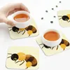 Table Mats Honey Bees Coasters Coffee Leather Placemats Cup Tableware Decoration & Accessories Pads For Home Kitchen Dining Bar