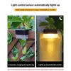Lâmpada de parede 1pcs Luzes de deck solar de etapa LED externa com 2 modos de iluminação Cerca à prova d'água decorativa para pátio
