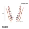 Dingle örhängen klättring för kvinnor kpop smycken zirkon rosguld färg piercing örhänge kvinnors öron manschetter grossist