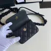 Luksusowa torba Desiger dla kobiet worka mody lustrzana jakość najlepsza czarna skórzana łańcuch portfelowy TABE