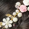 Pinces à cheveux tête de fille couronne de fleurs ornement cerceau coréen spectacle de la journée des enfants rose