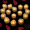 Ljus timerljus ledde Votive Tea Lights Candle for Christmas Wedding Party Outdoor Indoor Home Desktop Decorations