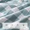 Bedding sets 100% Cotton Green Plaid Bedding Set Nordic Bed Cover 90 Skin Friendly Duvetcover 2pcs Pillowcase No Bed Sheet 230412