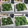 Decorative Flowers Artificial Grass Plants Ball Fairy Garden Decor Fake Greenery DIY Simulation Green Stone Decoration Accessories