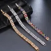 Link Bracelets Chain Classic Luxury Charming 6 Colors Cross Design Hochwertiges Zirkonia-Armband für elegante Frauen Holiday GiftLink