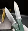 Nova faca reta BM162 CPM-S30v cetim gota ponto lâmina verde completo tang g10 lidar com facas táticas de sobrevivência ao ar livre com kydex